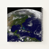 Tropische Stürme auf der Erde. Notizblock (Rückseite)