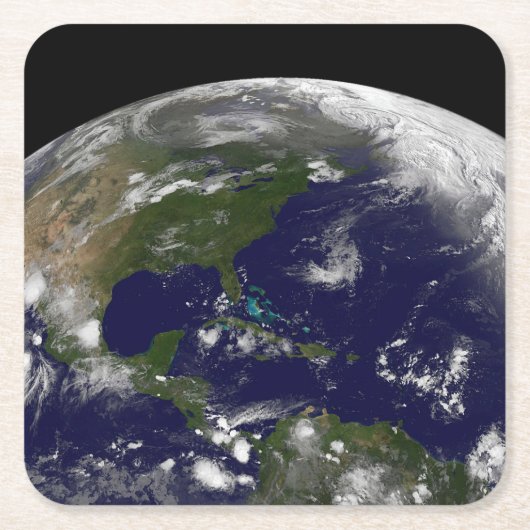 Tropische Stürme auf der Erde. Rechteckiger Pappuntersetzer (Vorderseite)