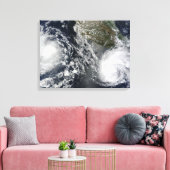 Tropische Stürme Blas und Celia Leinwanddruck (Insitu (Wohnzimmer))