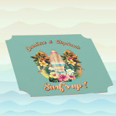 Tropische Surfboards Hawaiianische Blume Aquamarin Untersetzer