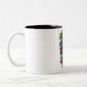 tropische Surfbrett-Tasse Zweifarbige Tasse (Links)