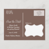 Tropische Surfbretter und Hibiskus Ankündigungspostkarte (Rückseite)