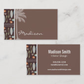 Tropische Surfbretter und Hibiskus Visitenkarte (Vorne/Hinten)