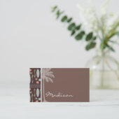 Tropische Surfbretter und Hibiskus Visitenkarte (Stehend Vorderseite)