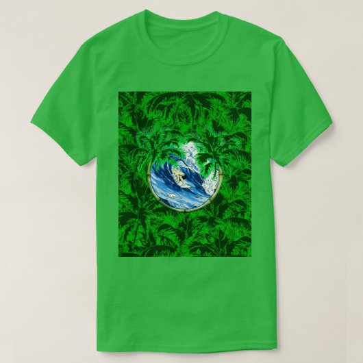 Tropische Surfer-Grafik T-Shirt (Design vorne)