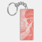 Tropische Surfkoralle Schlüsselanhänger (Vorderseite links)