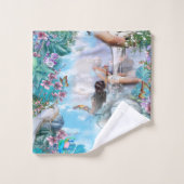 Tropische Surrealismus-Fantasie Badhandtuch Set (Waschlappen)