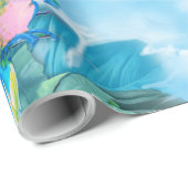 Tropische Surrealismus-Fantasie Geschenkpapier (Rolleneckpunkt)