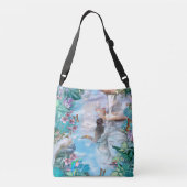 Tropische Surrealismus-Fantasie Tragetaschen Mit Langen Trägern (Rückseite)