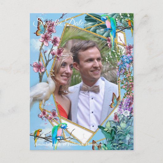 tropische Surreallandschaft Ankündigungspostkarte (Vorderseite)