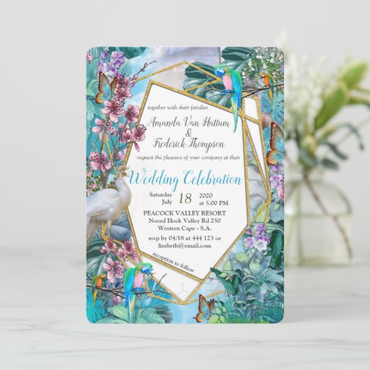 tropische Surreallandschaft Einladung (Stehend Vorderseite)