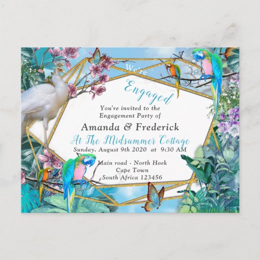 tropische Surreallandschaft Einladungspostkarte (Vorderseite)