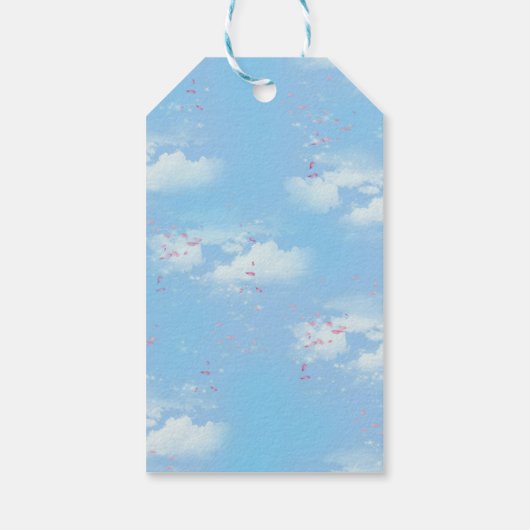 tropische Surreallandschaft Geschenkanhänger (Rückseite)