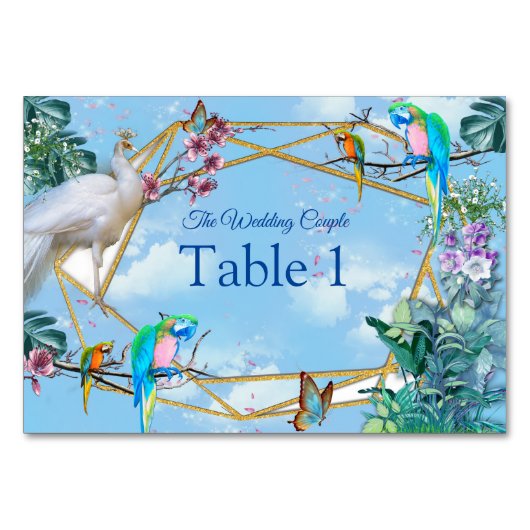 tropische Surreallandschaft Tischnummer (Vorderseite)