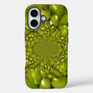 Tropische Symmetrie Grüner Bananen-Kaleidoskop A iPhone 16 Hülle