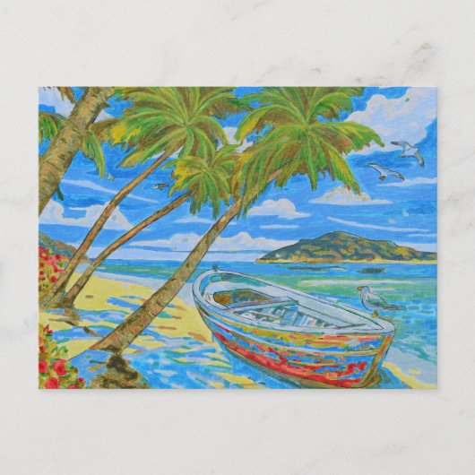 Tropische Szene 2  Postkarte (Vorderseite)