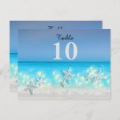 Tropische Tabelle mit den blauen Wassern des Starf Postkarte (Vorne/Hinten)