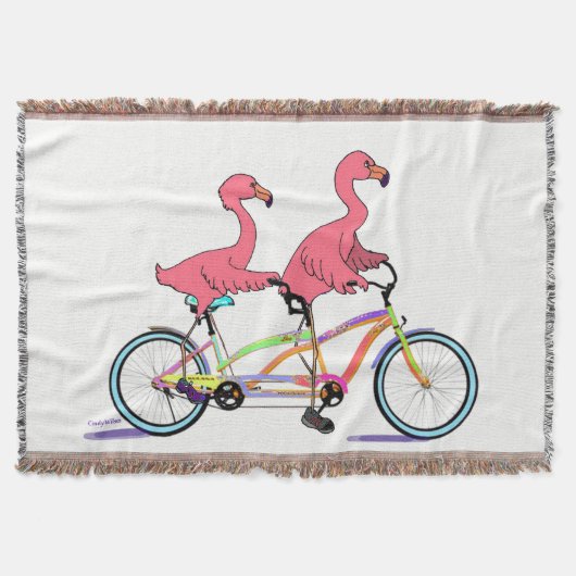 Tropische Tandemflamingos Decke (Vorderseite)