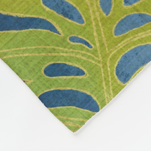 Tropische Tapesteuer II Fleecedecke (Ecke)