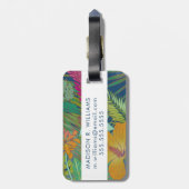 Tropische Tapesteuer II Gepäckanhänger (Rückseite vertikal)