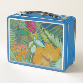 Tropische Tapesteuer II Metall Lunch Box (Rückseite)