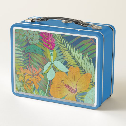 Tropische Tapesteuer II Metall Lunch Box (Rückseite)