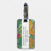 Tropische Tapisserie II Gepäckanhänger (Rückseite vertikal)