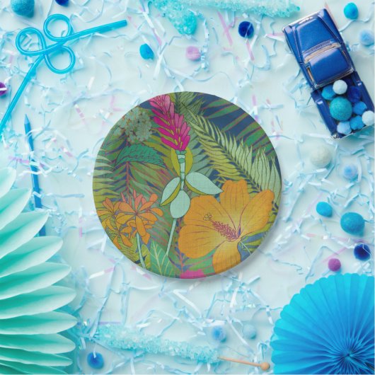 Tropische Tapisserie II Pappteller (Party)