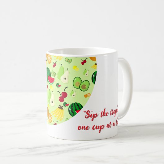 Tropische Tasse (VorderseiteRechts)