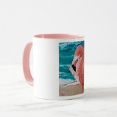 Tropische Tasse am Strand pink Flamingo (Vorderseite Links)