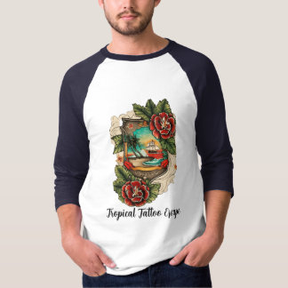 Tropische Tattoo-Flucht T-Shirt