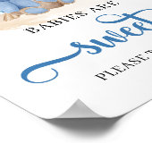 Tropische Teddy Bären Pampas Babys sind süße Zeich Poster (Ecke)