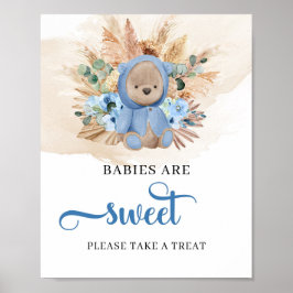 Tropische Teddy Bären Pampas Babys sind süße Zeich Poster