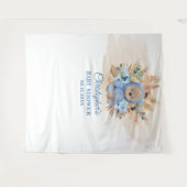 Tropische Teddybär Pampas Palme Babydusche Wandteppich (Vorderseite (Horizontal))