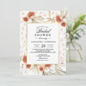 Tropische Terracotta-Gestricke aus Palmblättern un Einladung (Stehend Vorderseite)