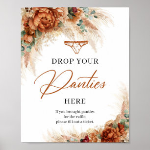Tropische Terracotta Stell deine Panties hier ab Poster
