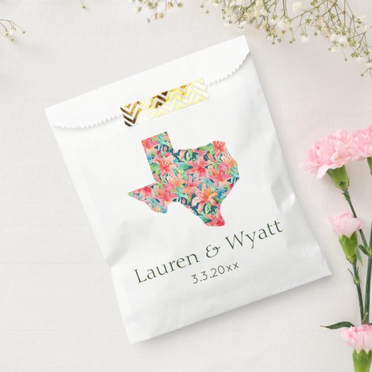 Tropische Texas Hochzeiten Personalisierte Namen u Geschenktütchen (Versiegelt)