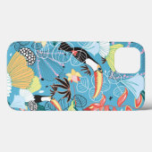 Tropische Textur mit Toucans und Hummingvögeln Case-Mate iPhone Hülle (Rückseite (Horizontal))