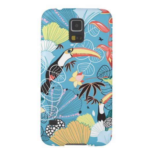 Tropische Textur mit Toucans und Hummingvögeln Case-Mate Samsung Galaxy Hülle (Rückseite)