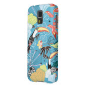 Tropische Textur mit Toucans und Hummingvögeln Case-Mate Samsung Galaxy Hülle (Rückseite Links)