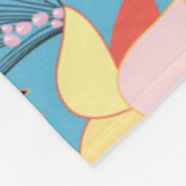 Tropische Textur mit Toucans und Hummingvögeln Fleecedecke (Ecke)