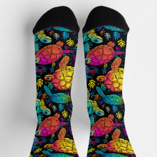 Tropische Tiden - farbenfrohe psychedelische Schil Socken