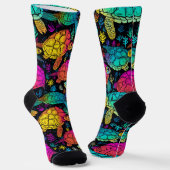 Tropische Tiden - farbenfrohe psychedelische Schil Socken (Gewinkelt)
