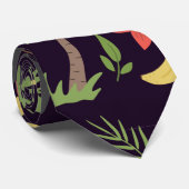 Tropische Tiere nahtlos Muster Affe & Makaw Krawatte (Gerollt)