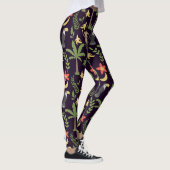 Tropische Tiere nahtlos Muster Affe & Makaw Leggings (Rechts)