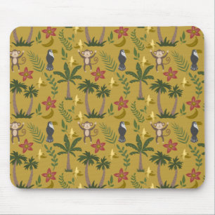 Tropische Tiere nahtlose Muster Affe , Ara Mousepad
