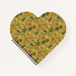 Tropische Tiere nahtlose Muster Affe , Ara Notizblock