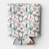 Tropische Tiere - nahtloser Makahaar und Affe Dosenkühler (Vorderseite)