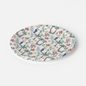 Tropische Tiere - nahtloser Makahaar und Affe Pappteller (Schrägansicht)