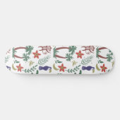 Tropische Tiere - nahtloser Makahaar und Affe Skateboard (Horizontal)